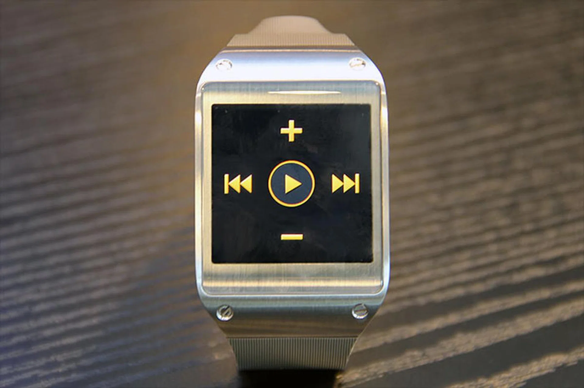 The watch can serve as music playback controls for the master device.