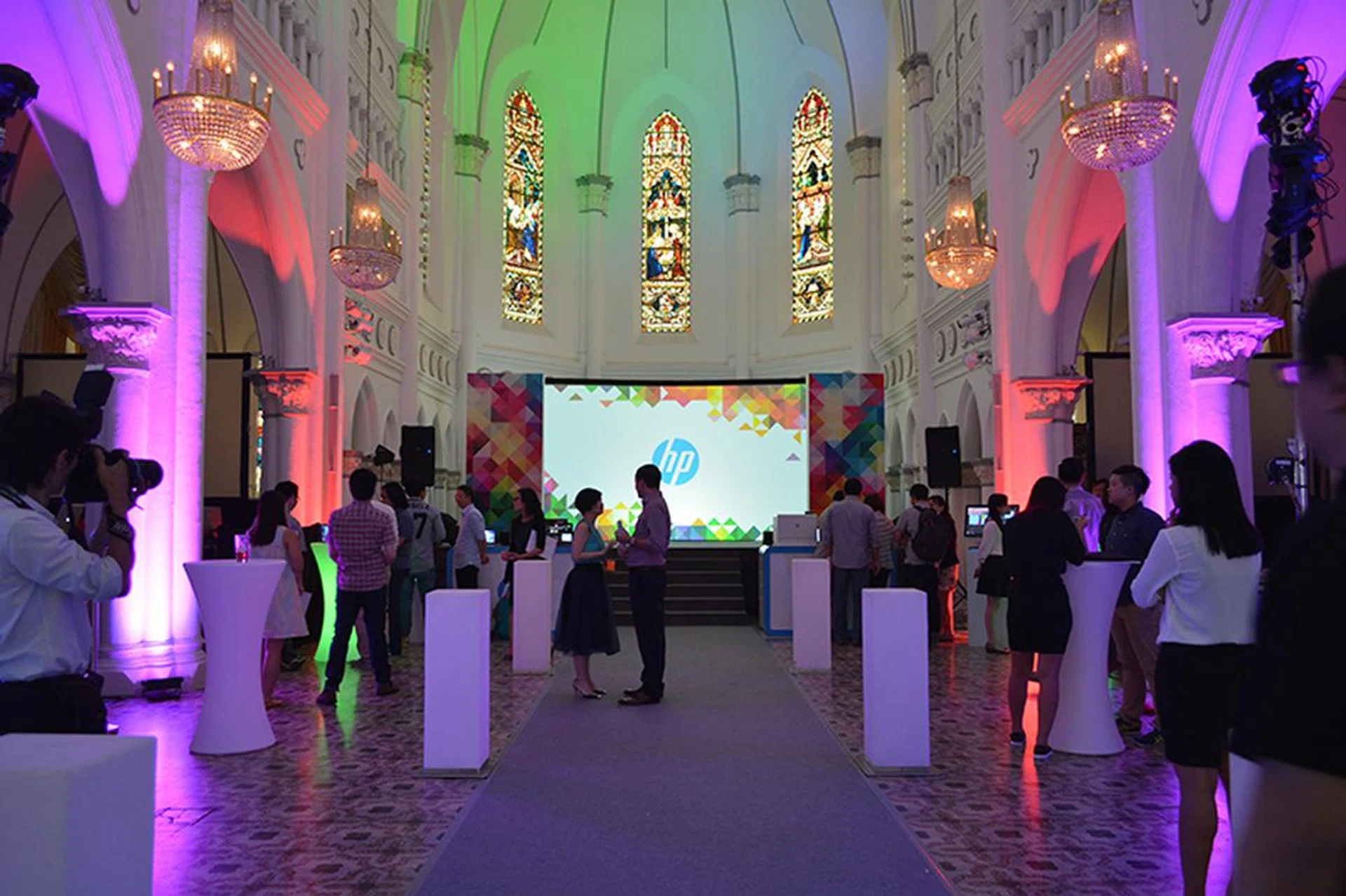 HP converted CHIJMES Hall into a showcase area for its latest products.