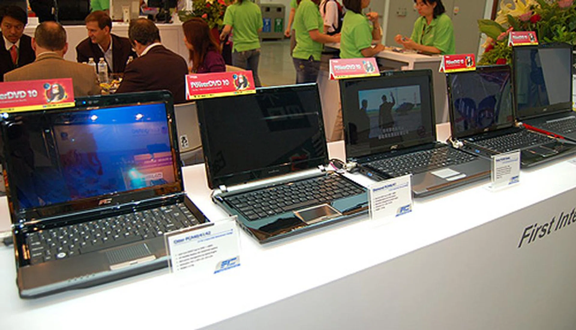 On show was a wide selection of notebooks that can be configured to run with any of Intel's latest Core i series of processors.
