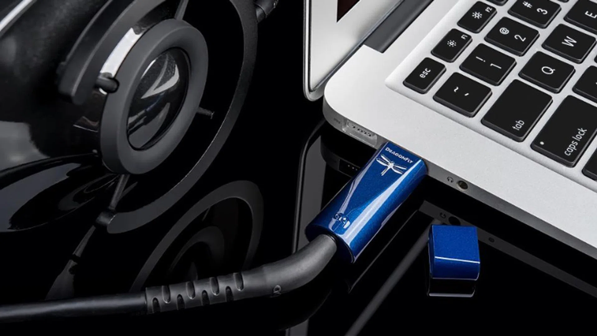 If you have a Mac that has a USB port, you could plug a DAC directly into it like this Audioquest Dragonfly Cobalt. (Image source: Audioquest)