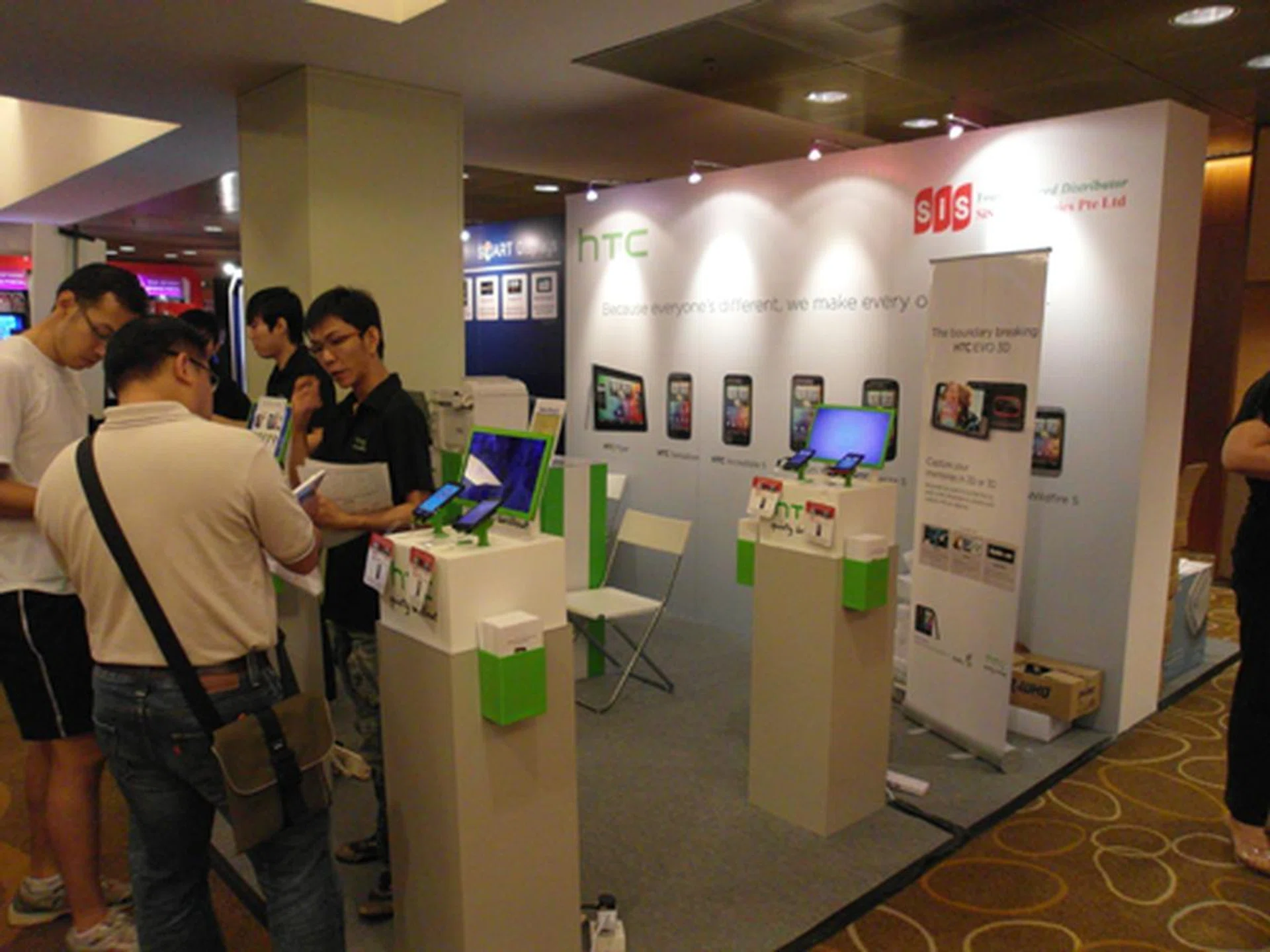 Besides the HTC Evo 3D, you can also check out HTC's recently launched HTC Sensation and their 7-inch tablet, the HTC Flyer