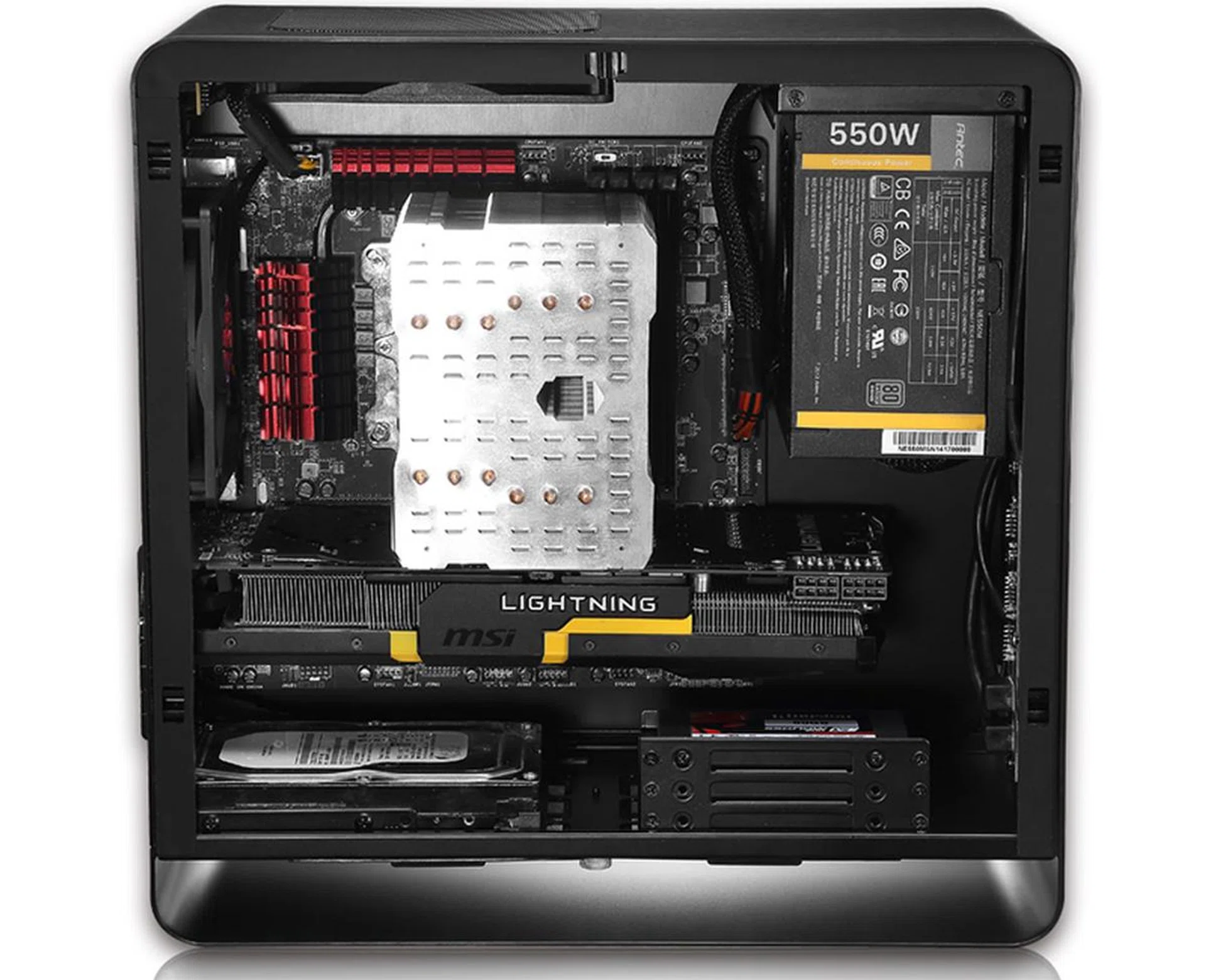 The air flow direction has been reversed in a slightly unconventional layout. (Image Source: Jonsbo)