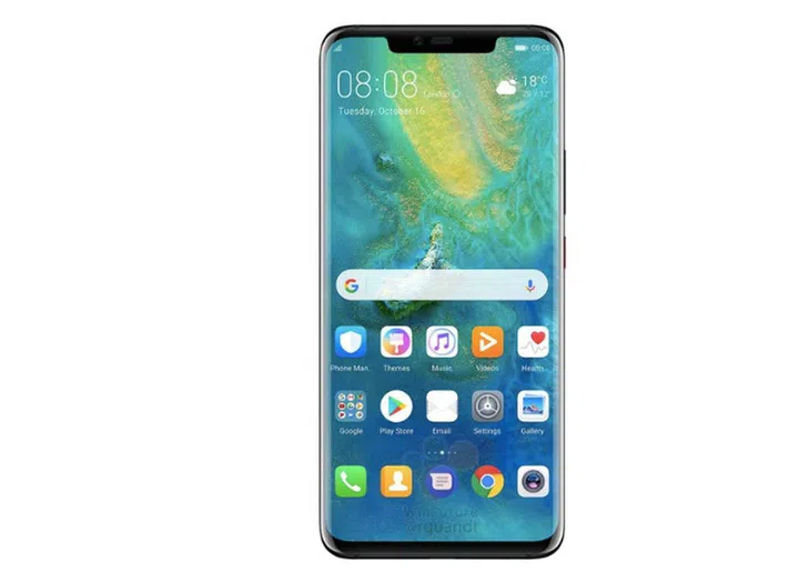 Purported image of the Huawei Mate 20 Pro. <br> Image source: WinFuture.de