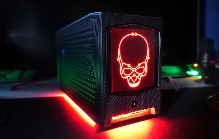 An Intel NUC 11 Extreme. 