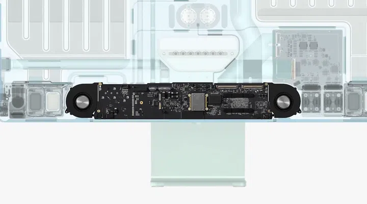 The logic board is so small. (Image source: Apple)