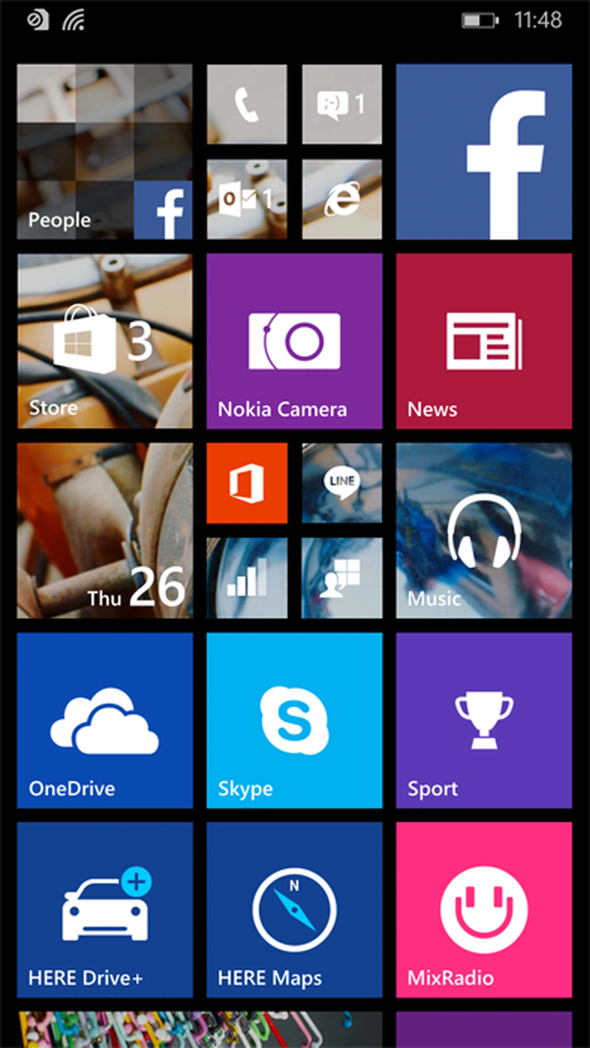 You can now choose a wallpaper picture to display behind the tiles.