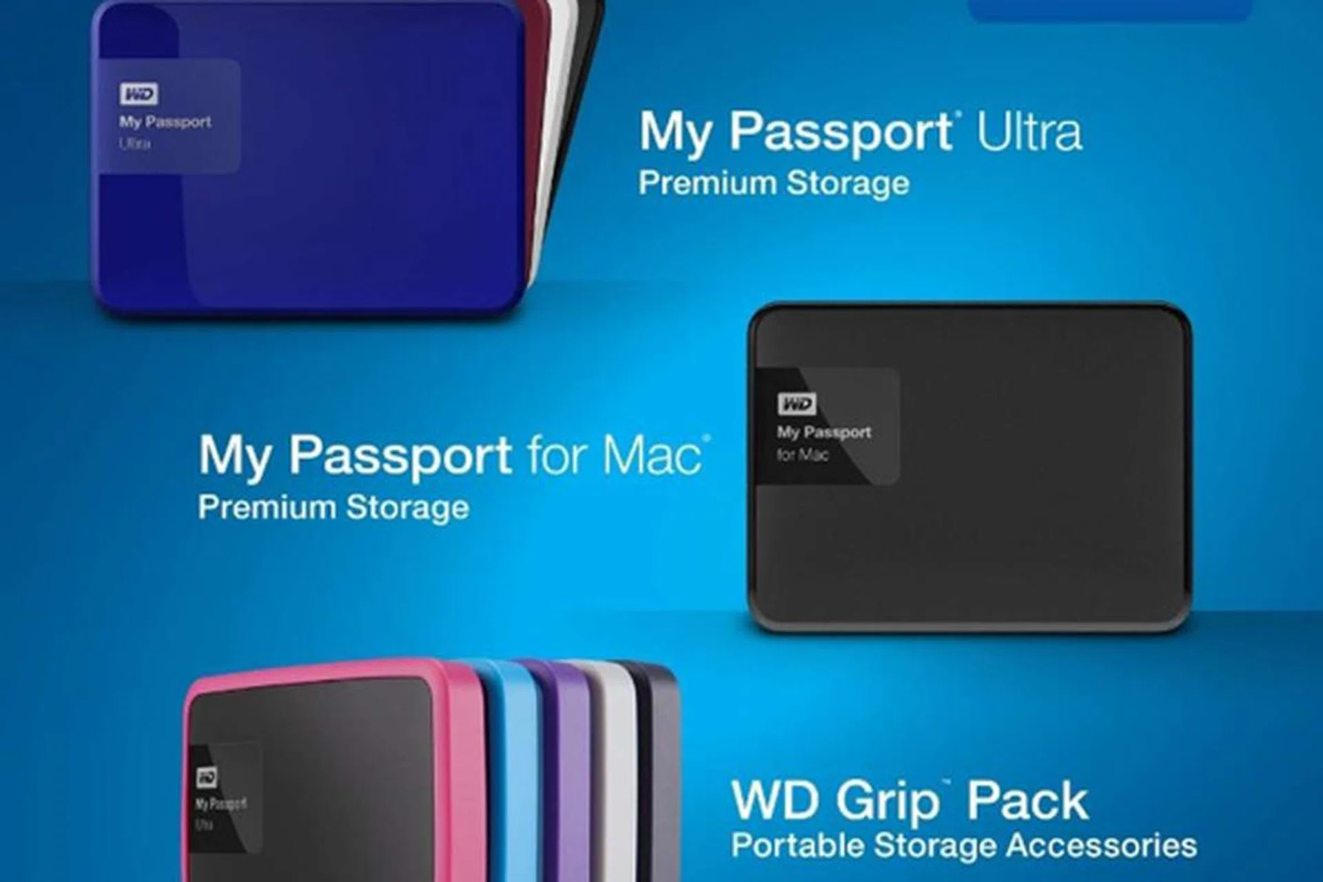 The new redesigned WD My Passport Ultra and My Passport for Mac.