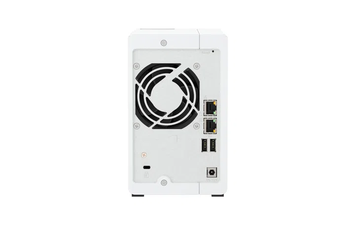 The NAS features two Ethernet ports – one 2.5GbE and a second 1GbE. Photo: QNAP