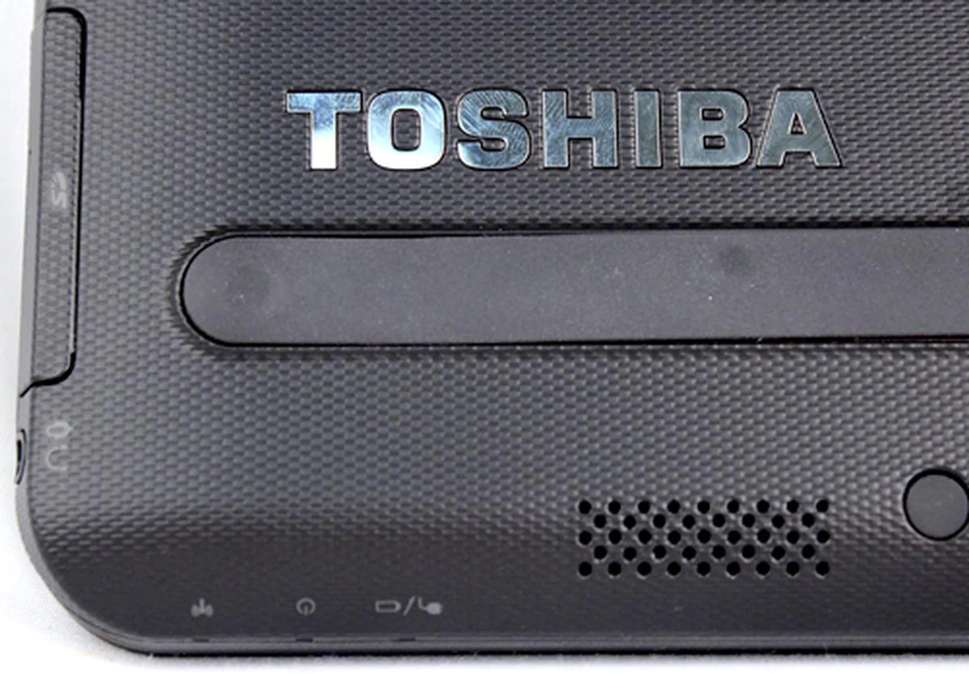 Speakers are underneath the keyboard.