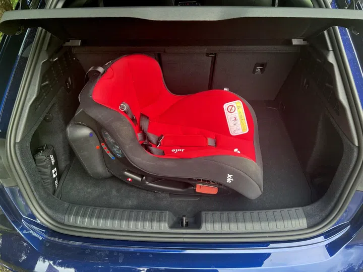 Round the back, there's 380 litres of boot space which average for its class.