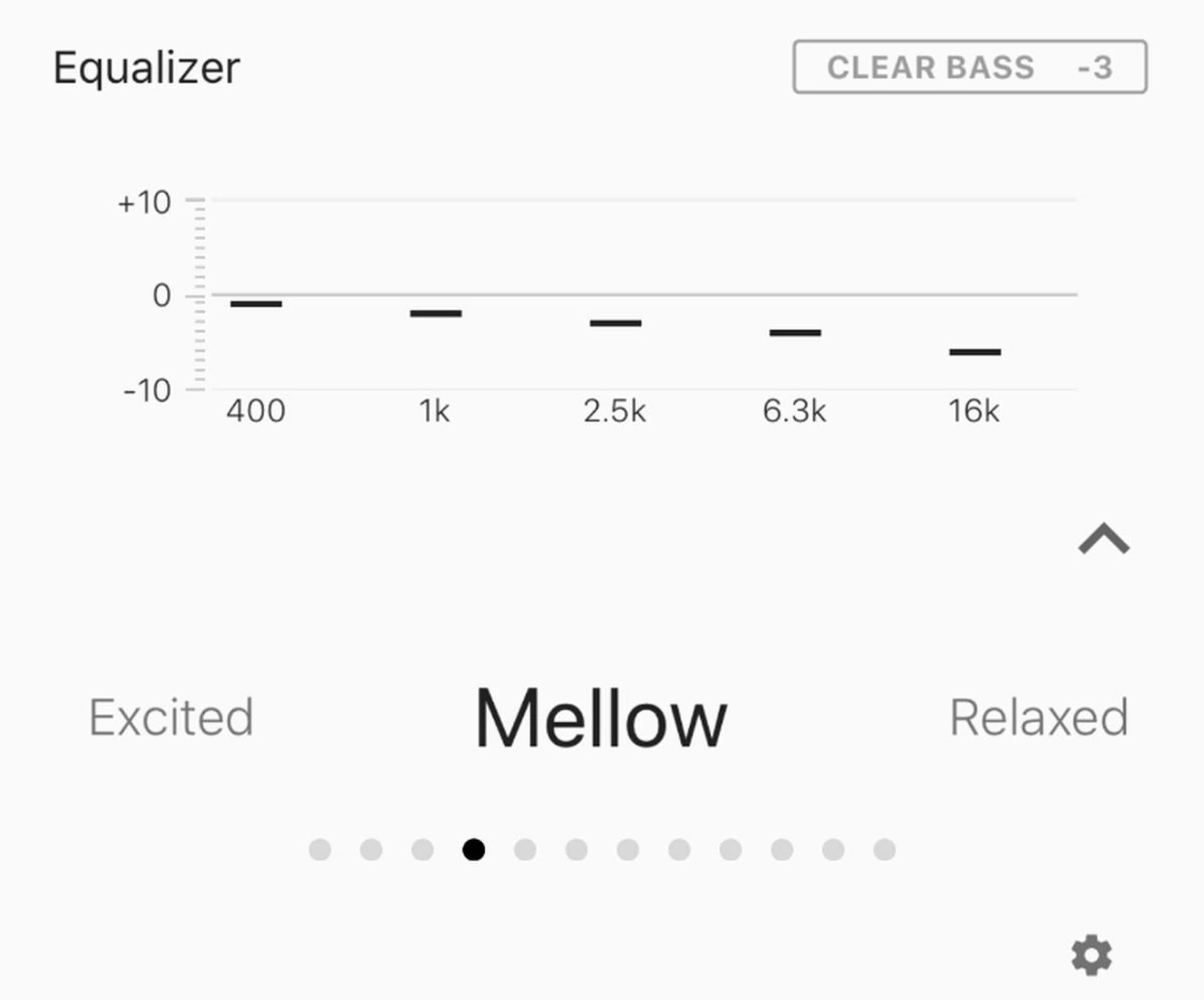 There are a couple of EQ modes but I found them to have a unfavorable impact on performance.