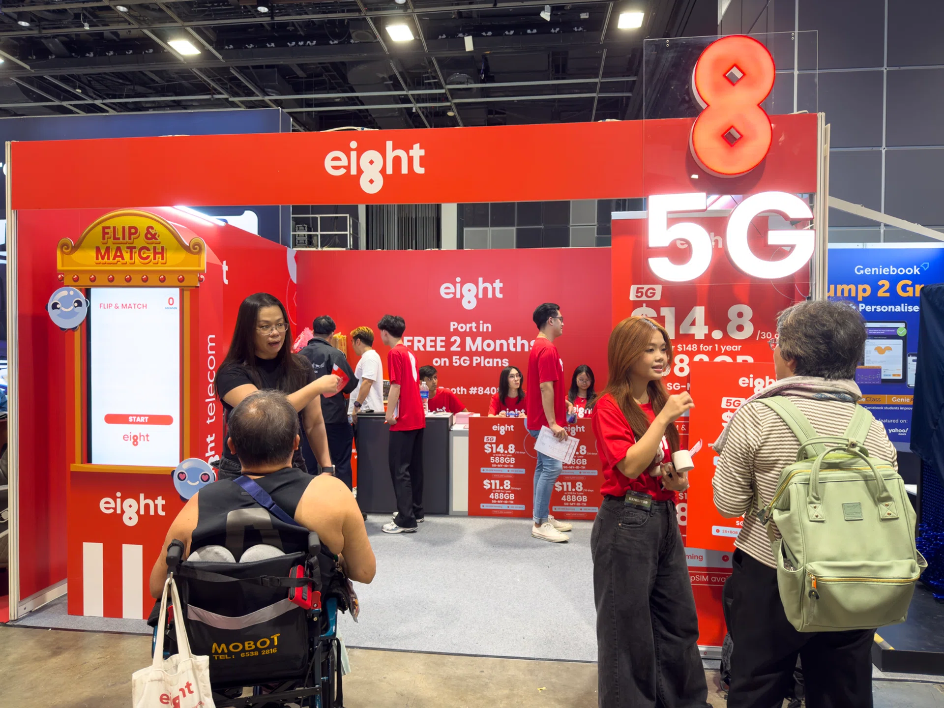 Eight Telecom booth (8408), Level 4