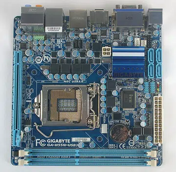 It's a mini-ITX motherboard so space is at a premium. One expansion slot and two DIMM slots are all you can expect to fit on a board of this size. 