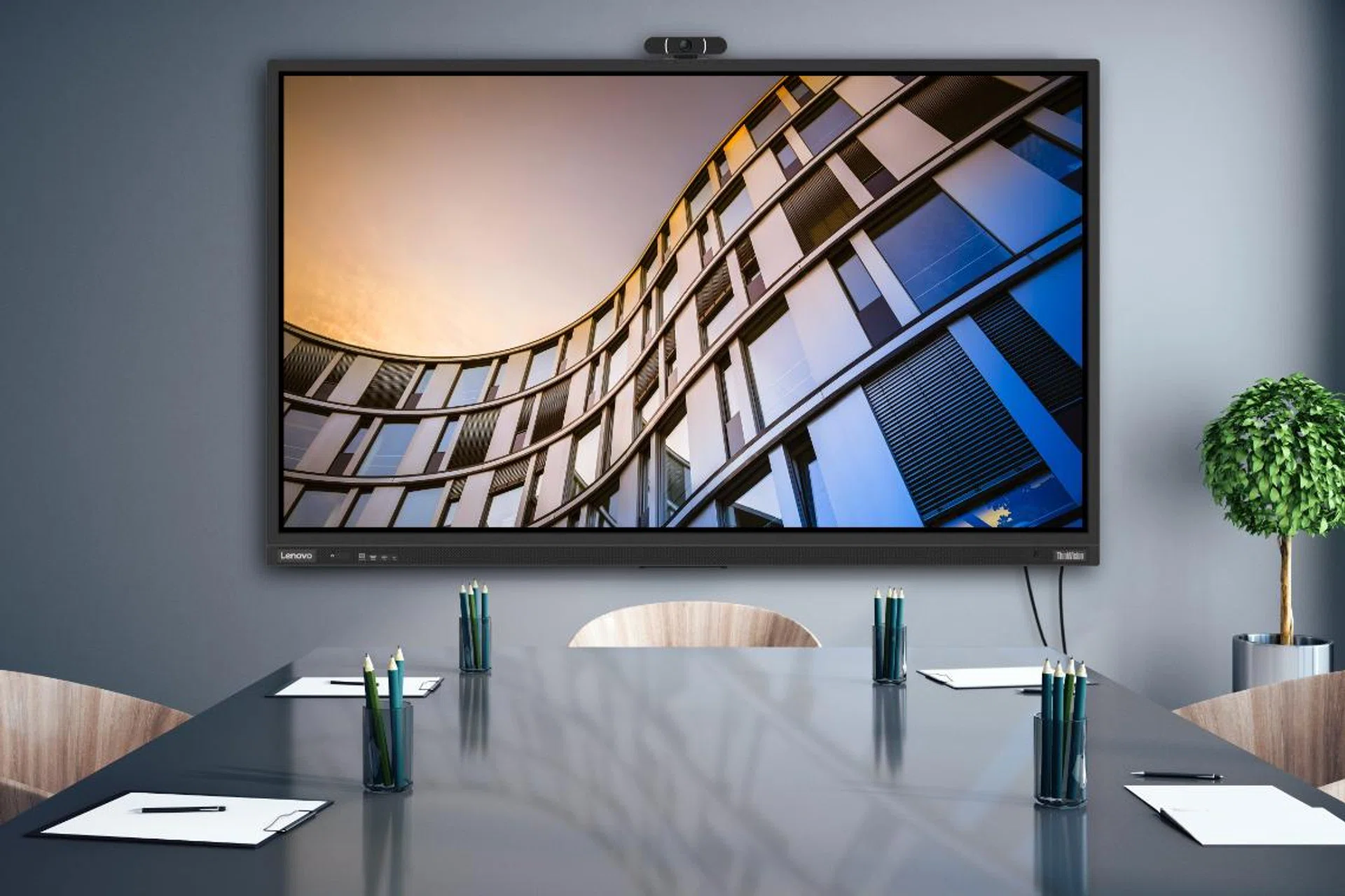 The ThinkVision displays target those wanting to collaborate. Image source: Lenovo.
