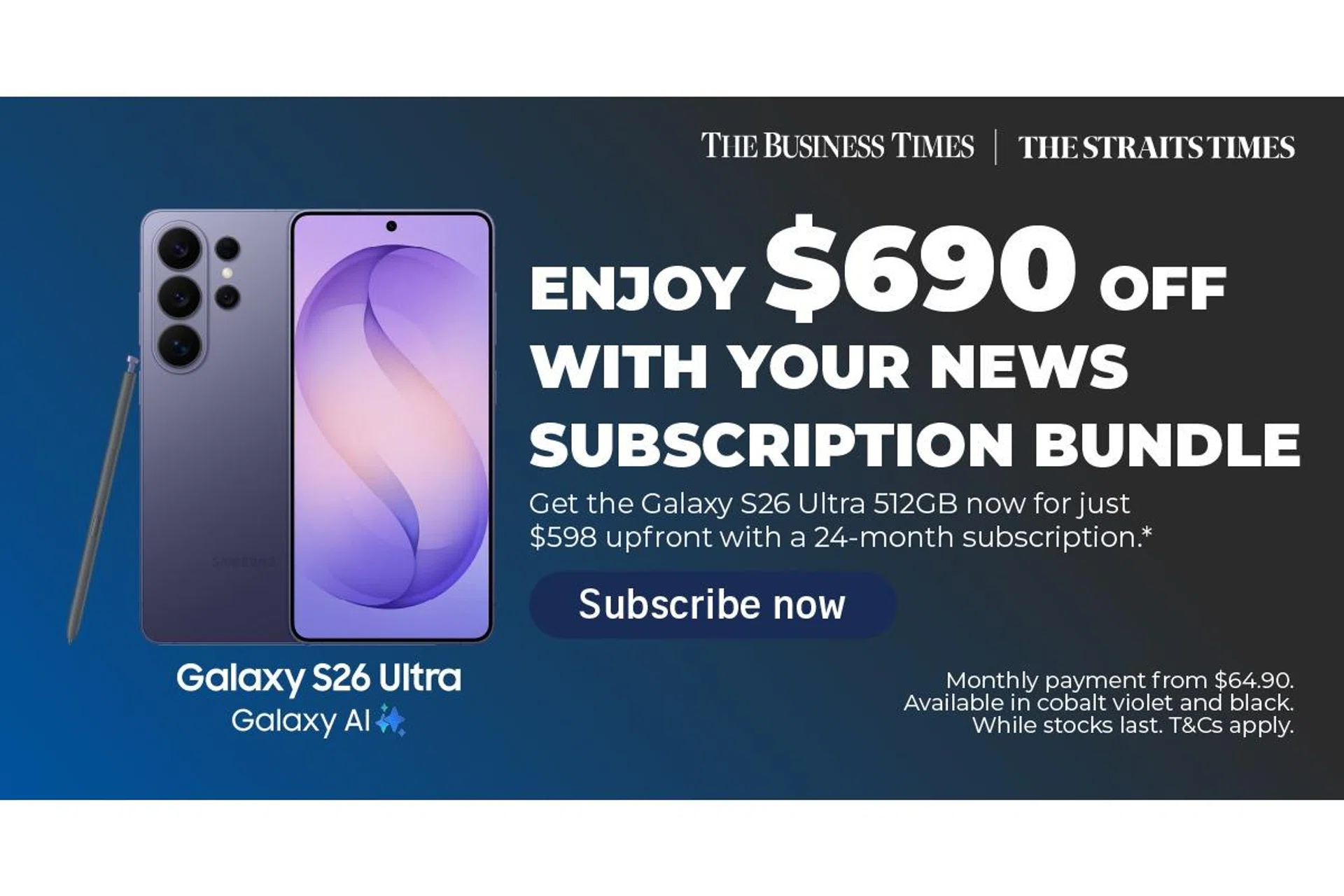 Save big on Samsung's Galaxy S26 Ultra with a SPH Media subscription ...