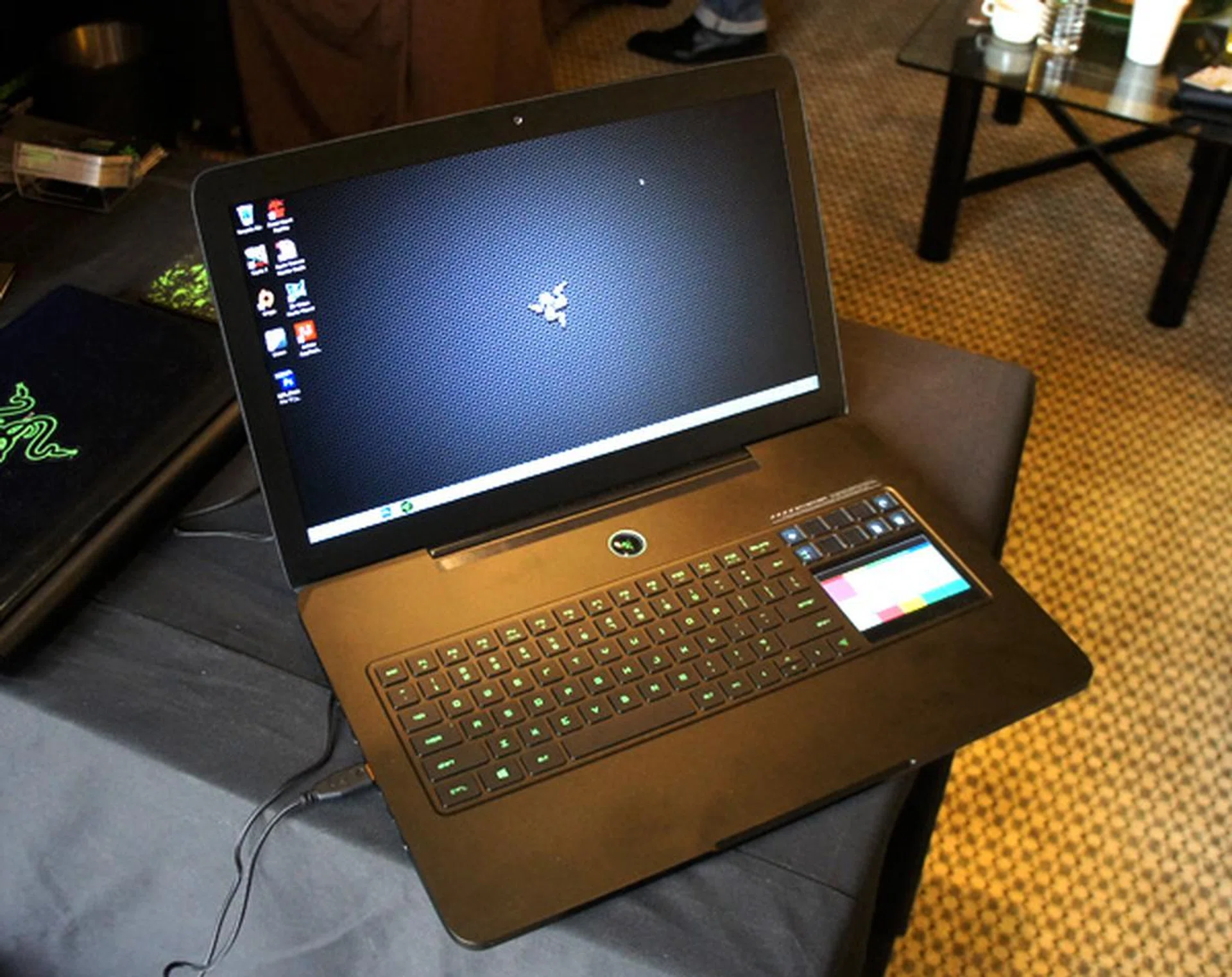 Don't be fooled by the large screen, the Razer Blade Pro is actually really thin and pretty portable for a notebook of its size.