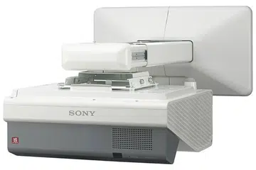 The Sony VPL-SW630C is an ultra-short-throw WXGA widescreen projector with 3,100 lumens brightness and optional wireless capabilities. (Image source: Sony.)