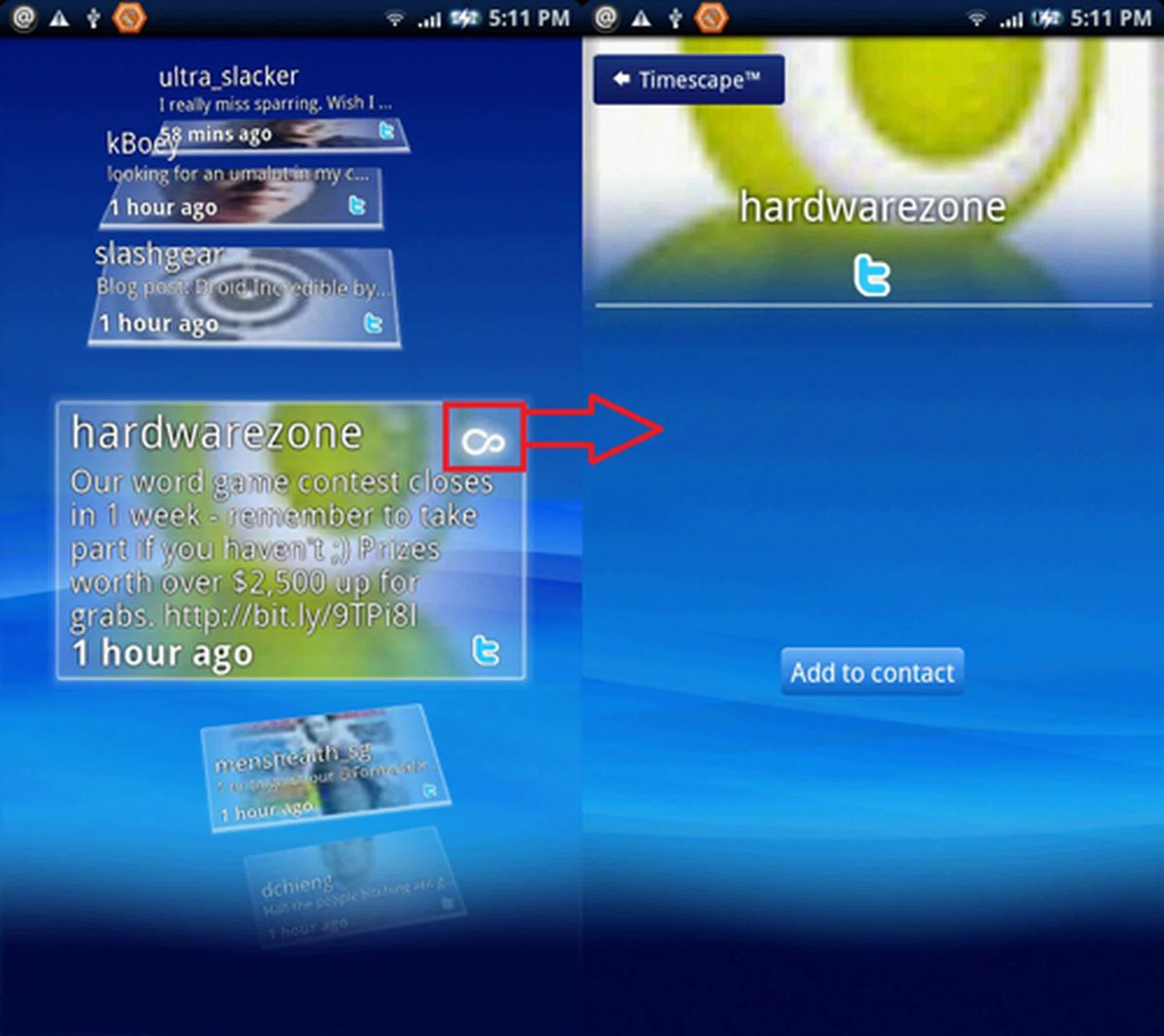 As mentioned, clicking on the infinity icon will open up more options for the specific contact. Linking the corresponding accounts to the contact is the troublesome part.