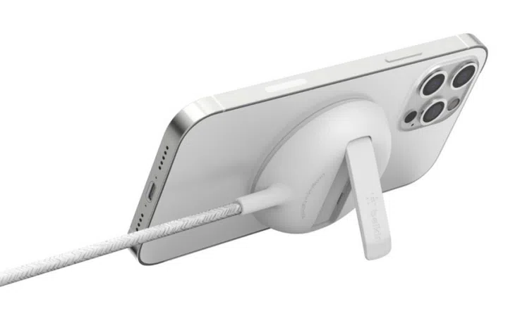 Belkin BOOST↑CHARGE™ PRO Portable Wireless Charger Pad with MagSafe Special Edition. <br>Image source: Belkin