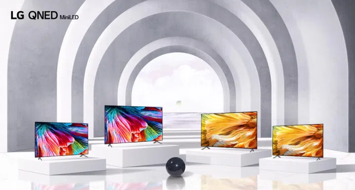 LG's new QNED range of TVs. Image courtesy of LG. 