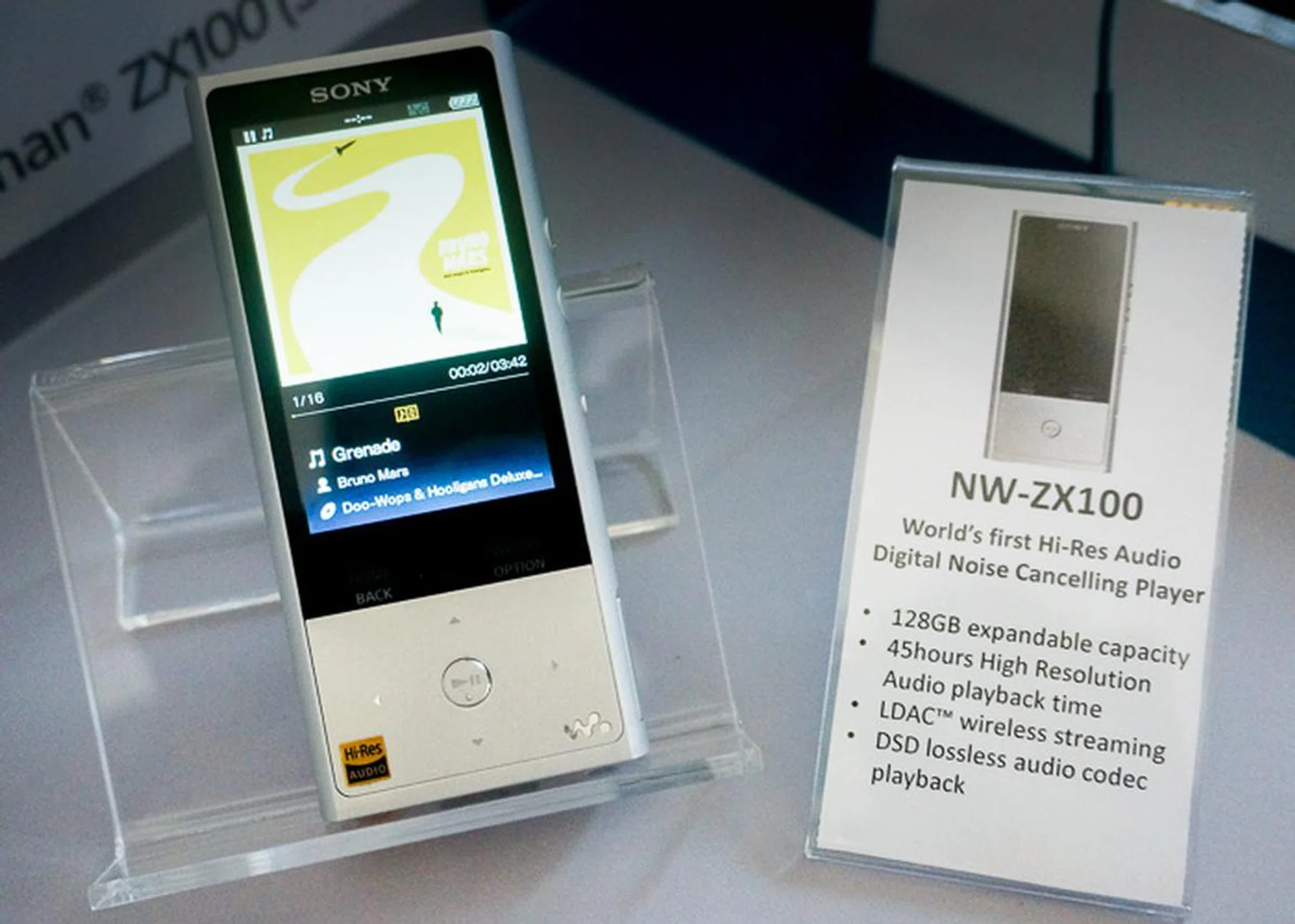 The NW-ZX100 is more of a premium HRA player.