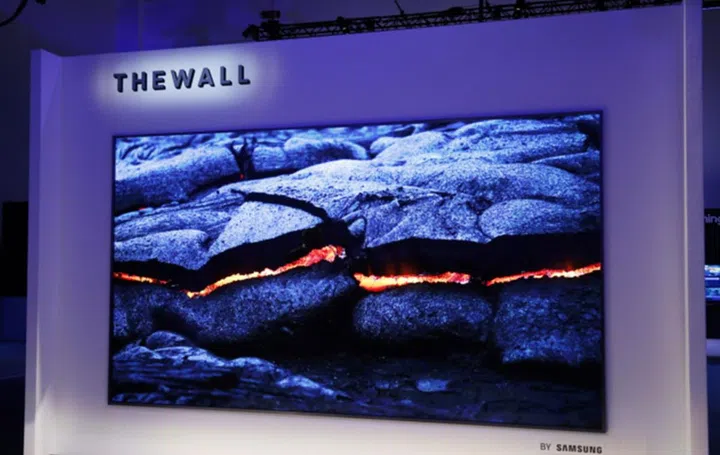 The Wall is the world's first modular microLED TV, and it's huge! (Image source: Samsung.)