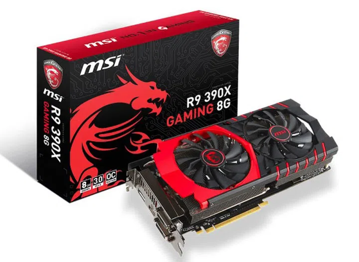 MSI R9 390X Gaming 8G. The MSI R9 390 Gaming 8G sports the same design and cooling shroud. (Image Source: MSI)