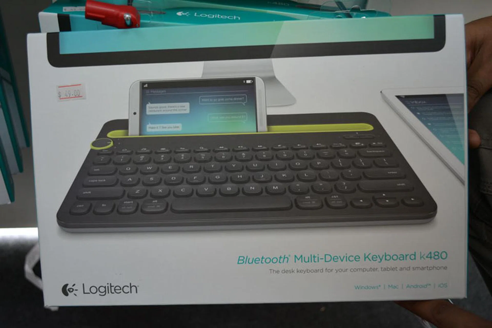 Tablets may be great for improving productivity on-the-go, but the lack of a tactile typing experience still leaves a lot to be desired. The Logitech K480 Bluetooth keyboard promises to meet your mobile typing needs, regardless of whether you're using an iOS, Android or Windows device. Its integrated dock allows you to slot your tablet or smartphone onto the keyboard and type as you would on a laptop. You can get it for $49 now at the IT Show. 