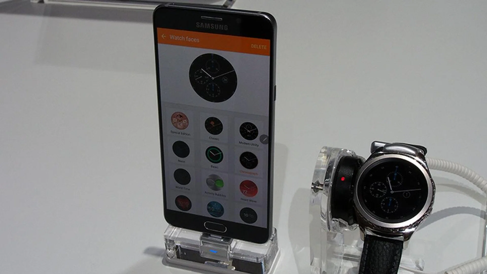 Select your watch face from the smartphone's Gear app.
