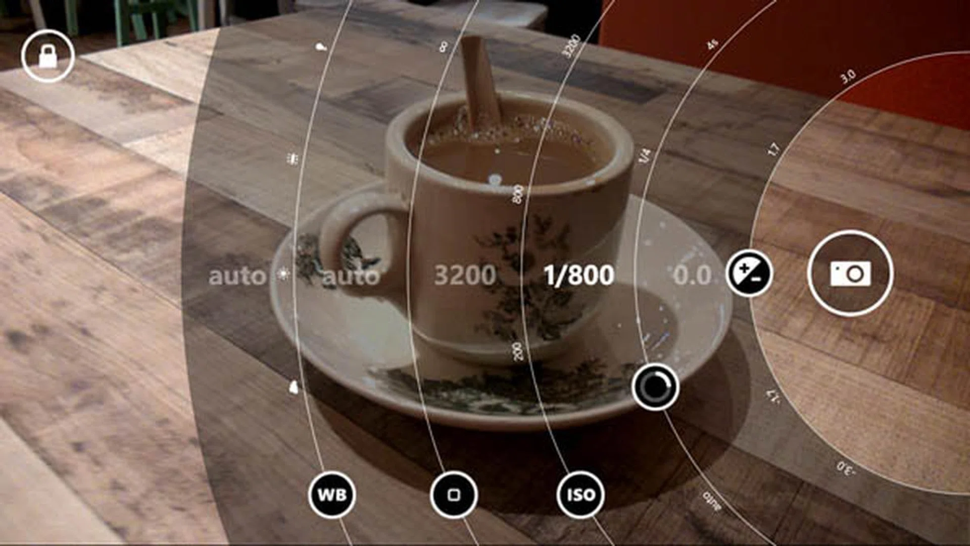 A prosumer dial-like interface helps you tinker with the most common manual controls with ease.