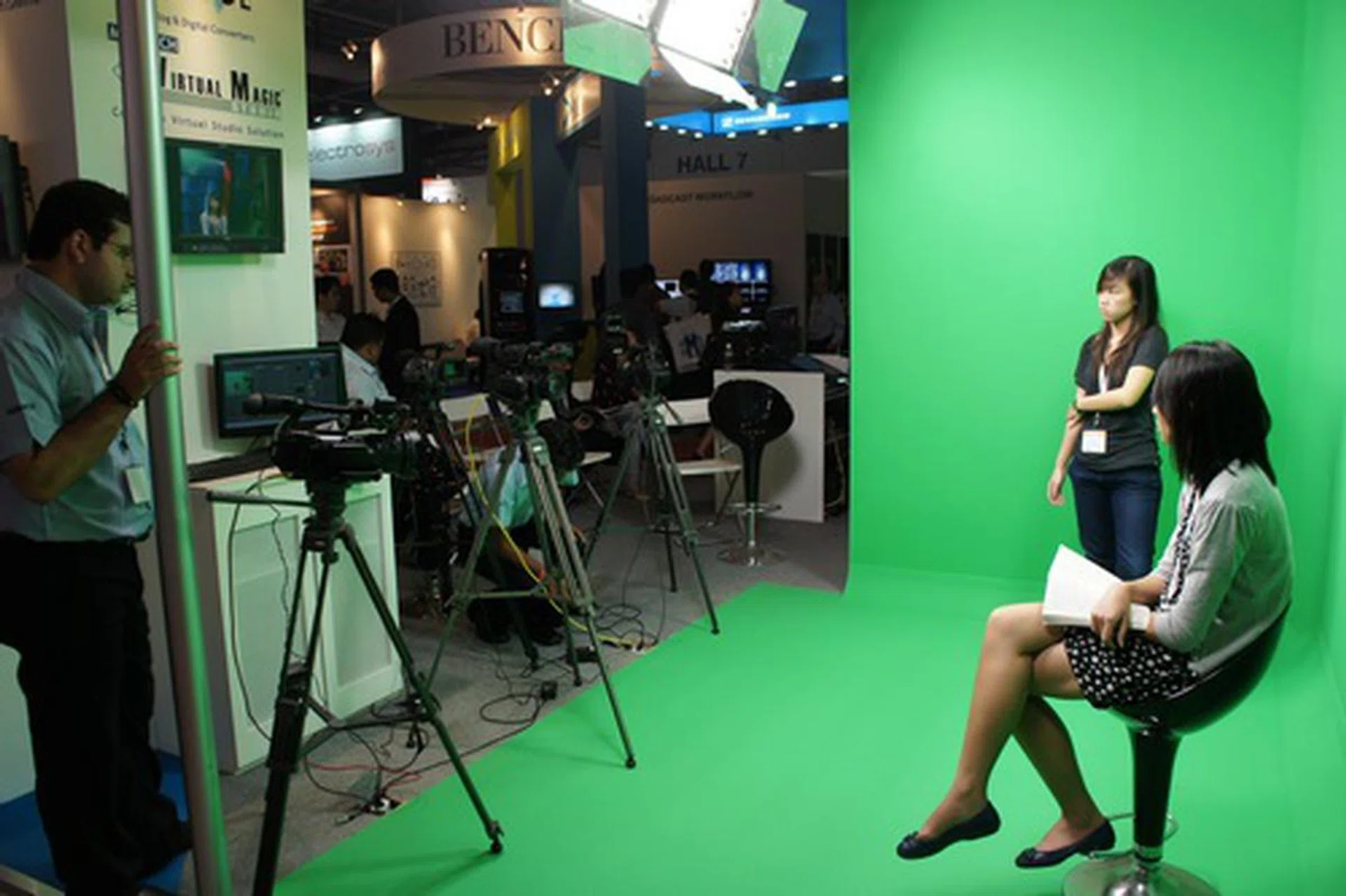 You'll always find a green screen somewhere at BroadcastAsia.