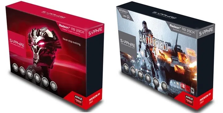 Sapphire SAP-R9-290X-4G (SRP: S$749) (left); Sapphire SAP-R9290X-BF4 (SRP: S$799) (right) (Image Source: Sapphire)