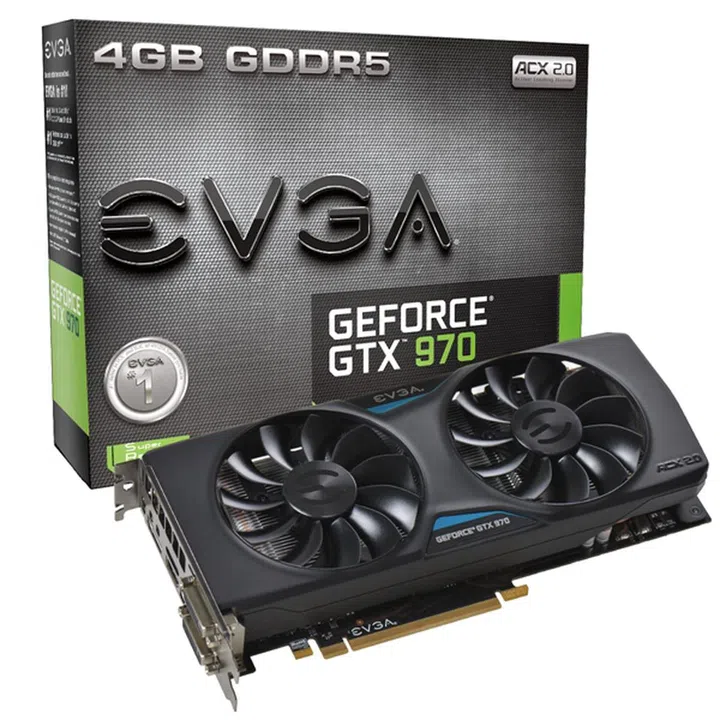EVGA GeForce GTX 970 Superclocked ACX 2.0 (Image source: EVGA)