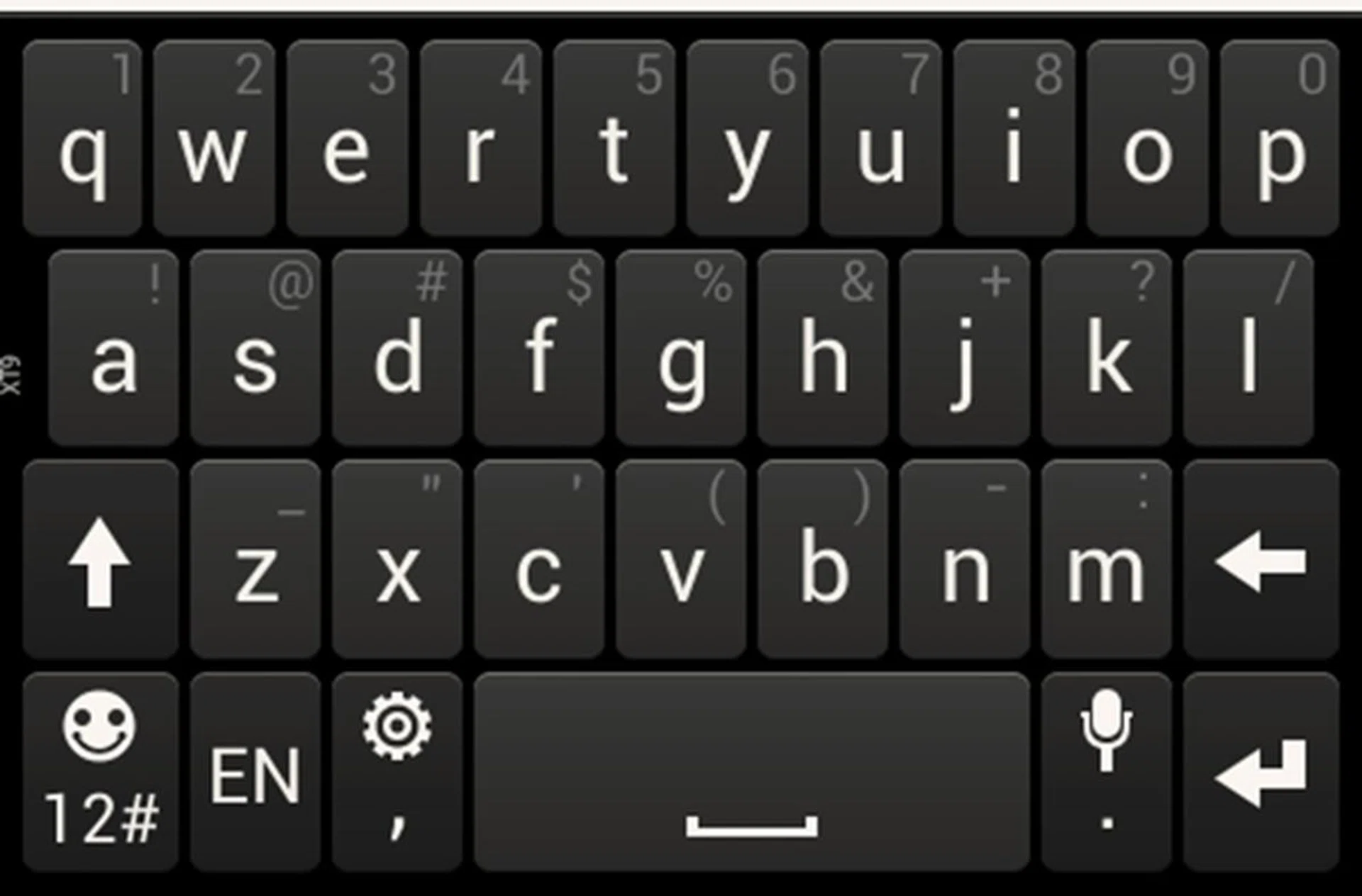 The bottom row of navigation keys is removed, leading to a more streamlined keyboard.