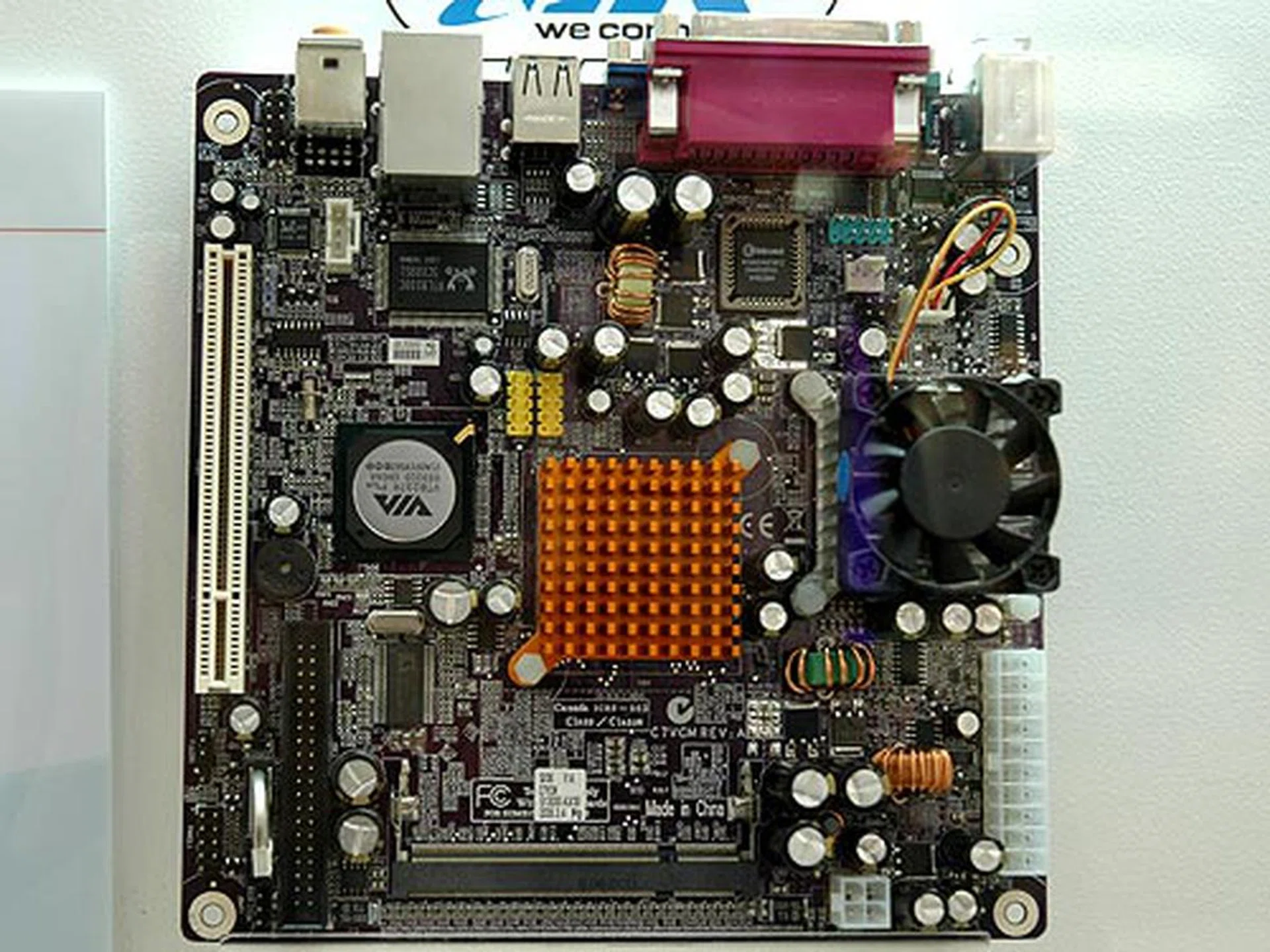 Mini-ITX fans will like the C7VCM as it is based on the ultra-cool VIA C7 processor. Perfect for ultra small PCs in the car or at home, the C7VCM comes with an onboard Fast Ethernet LAN port, integrated VIA Chrome graphics, one PCI slot, two PATA ports and a single SO-DIMM slot for up to 1GB of DDR400 memory.