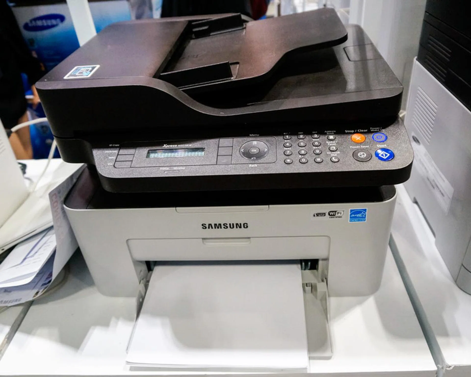 Xpress M2070FW
Need to scan, print and fax? The Xpress M2070FW does it all in mono, with Wi-Fi capabilities thrown in. This means you can send your printing tasks over via Google Cloud, or simply tap your NFC-capable phone on the printer to start printing. This is going for $198 at the show (usual price $258) and comes with a free trolley and $30 of NTUC FairPrice vouchers. 