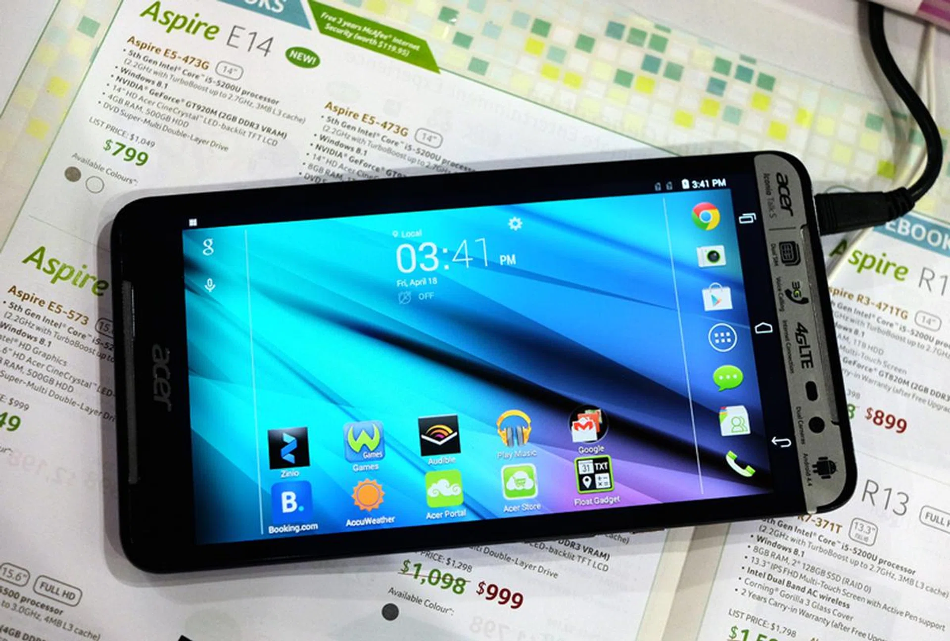 The newly launched Acer Iconia Talk S is a 7-inch Android tablet powered by a Qualcomm Snapdragon 410 quad-core processor. It's also one of the few tablets with dual-SIM 4G LTE connectivity, meaning you can use it to make phone calls. It usually retails for $499, but you can pick one up at the PC Show for just $299.