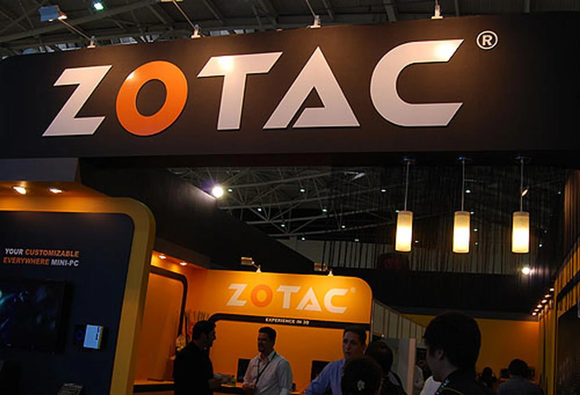 Zotac's booth had its range of graphics cards, motherboards and mini desktop systems. 