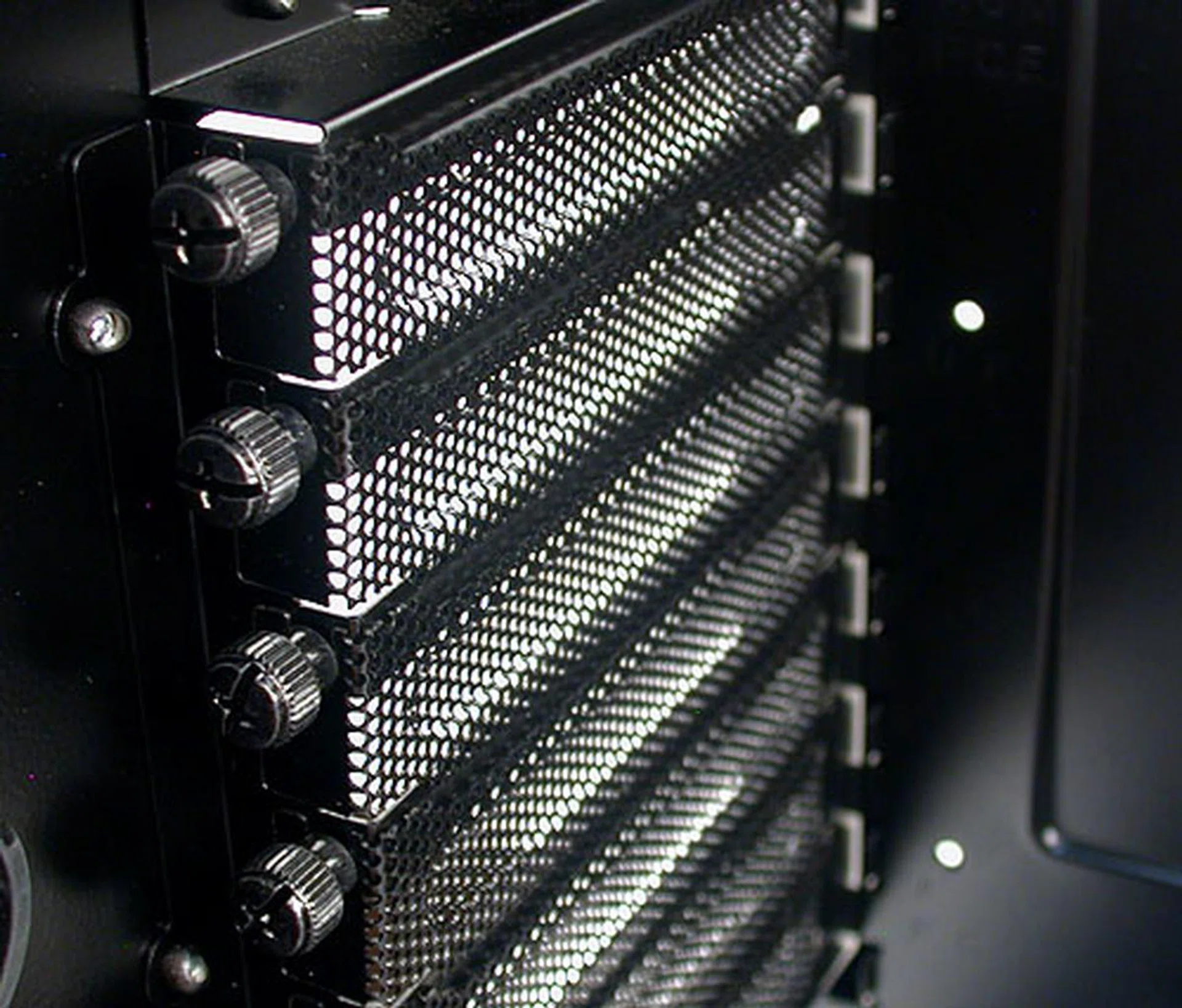 There are seven expansion slots on the Phantom, all secured with thumbscrews for easy removal and installation. 