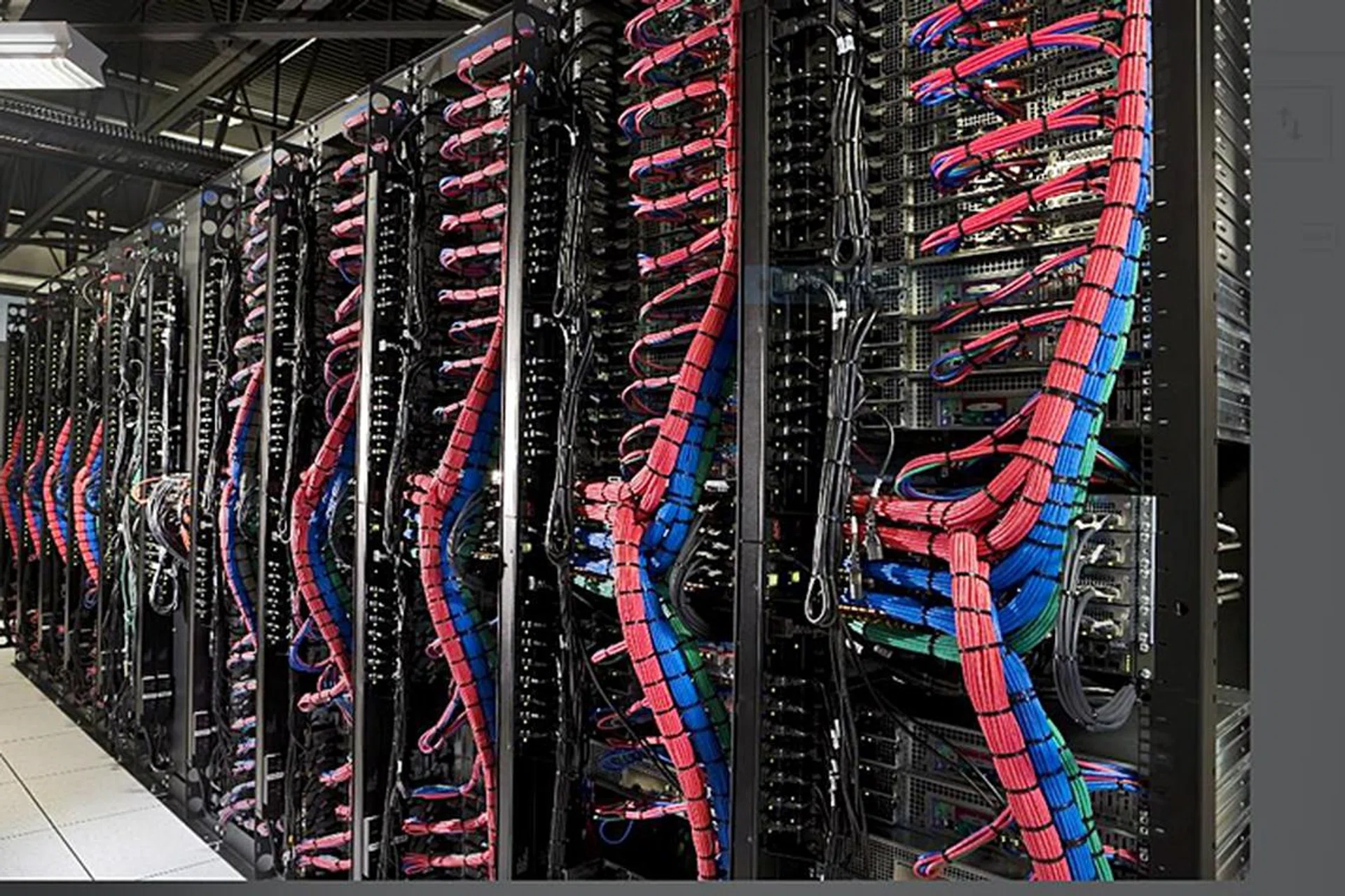 Inside one of the IBM Cloud data centres. (Image source: IBM)