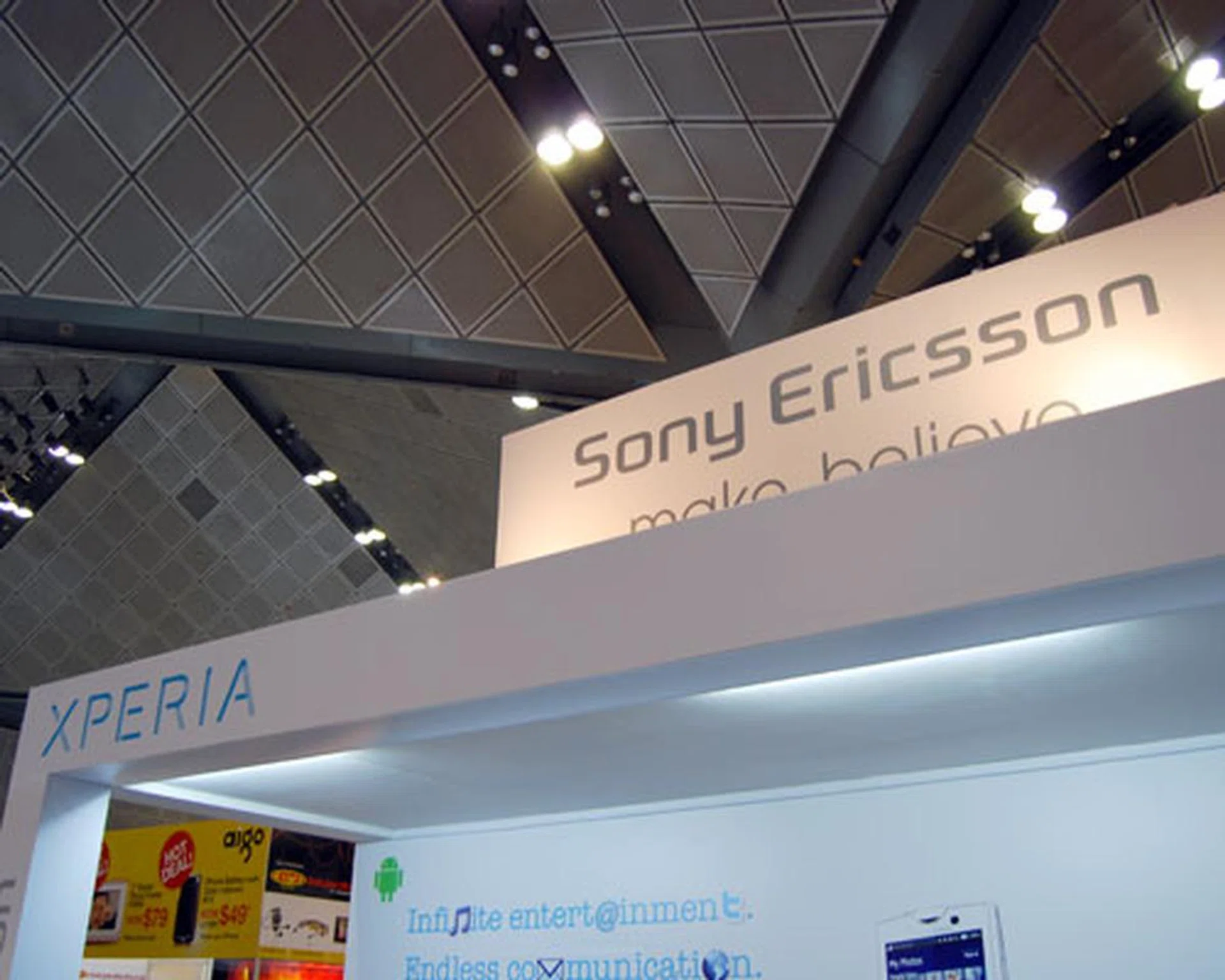 Looking for a Google Android phone that looks great? There are some choices available at the Sony Ericsson booth, located at Level 6.