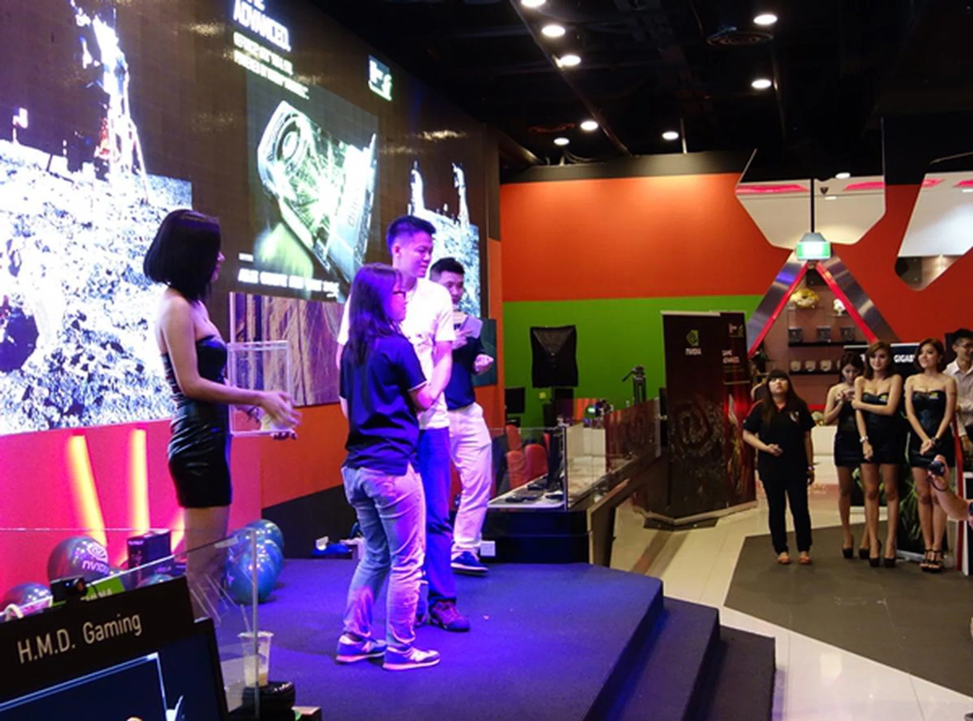 One of the lucky winners at the event's lucky draw.