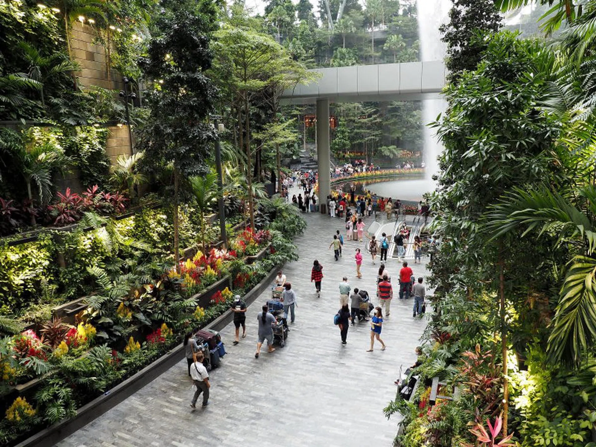A shot taken at Jewel Changi airport using Olympus OM-D E-M1 Mark III and 12-100mm f/4 lens, showing the vivid colours the camera can produce. (Image: Trevor Tan/ST)