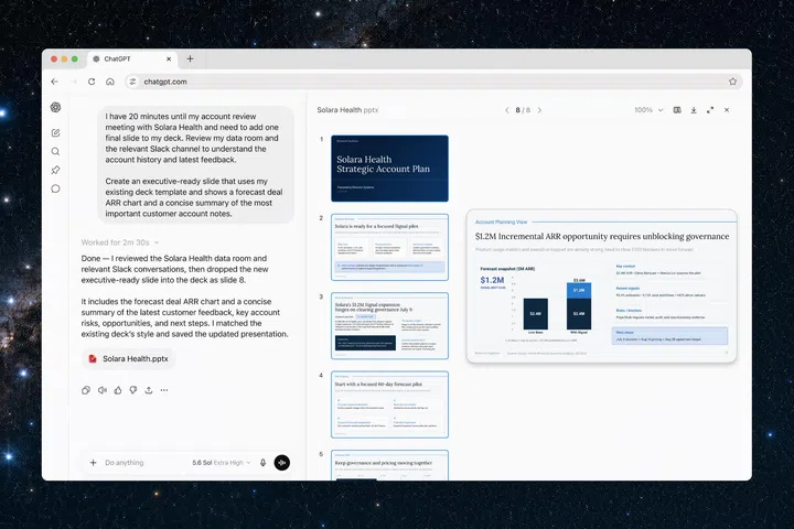 Using a  browser to access ChatGPT Work