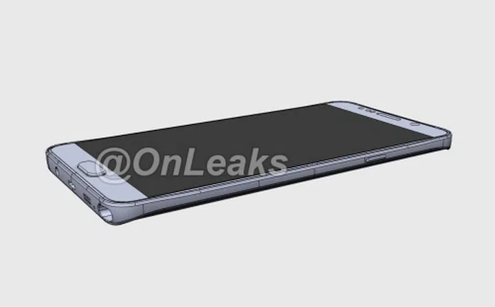An alleged render of the Samsung Galaxy Note 5. <br> Image source: @OnLeaks