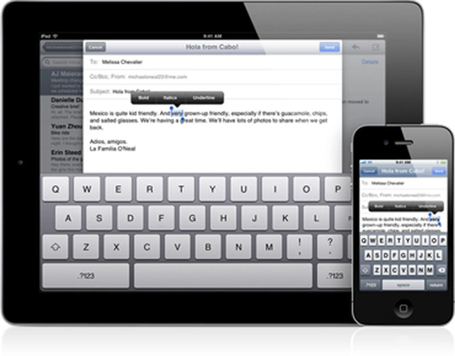 Mail gets rich text formatting as part of the incremental updates in iOS 5.