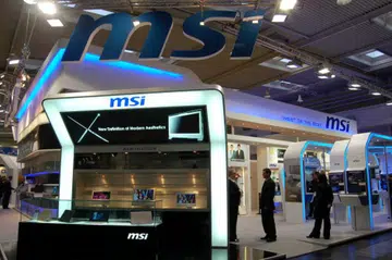  MSI's Booth @ CeBIT 2009. As you can see, their new notebooks are a big highlight at the show...  