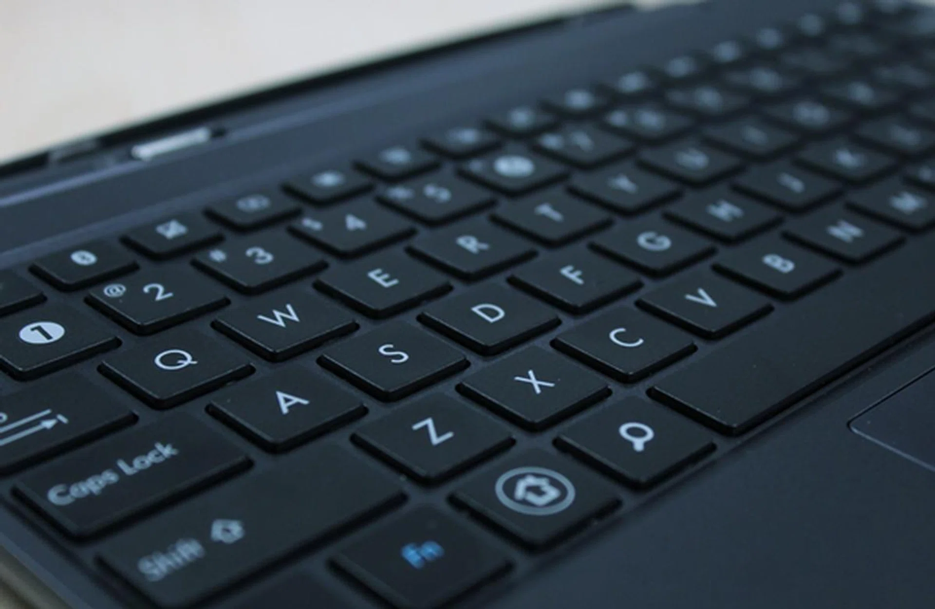 We find it comfortable to type on the keyboard mobile dock, but it can still be a tad cramped compared to a laptop's keyboard.