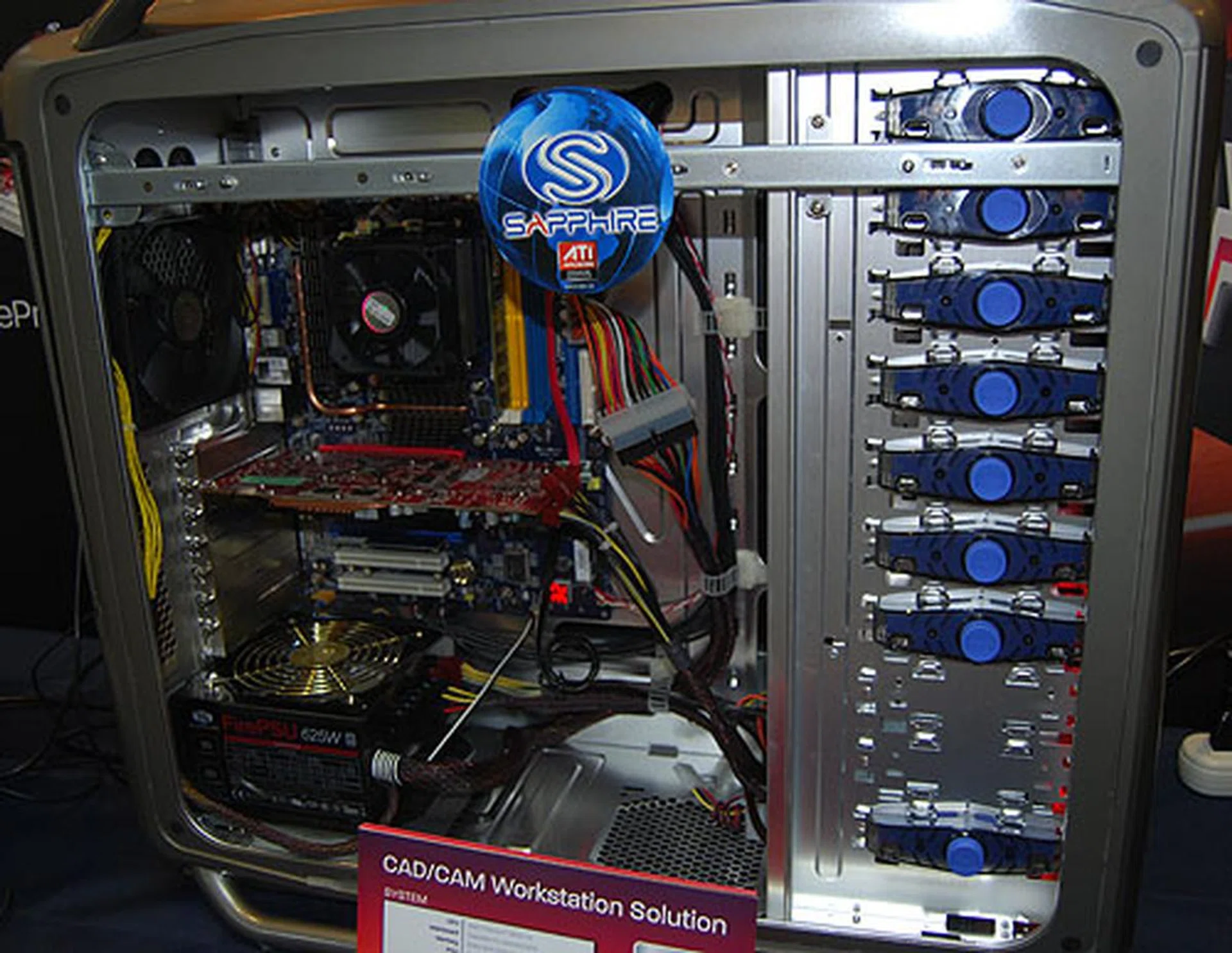  Sapphire also sells ATI's workstation class graphics cards and this is a CAD/CAM demo system.  