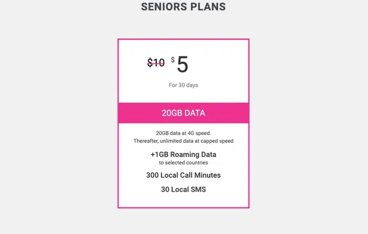 The TPG plan that is valid until 31 July 2021